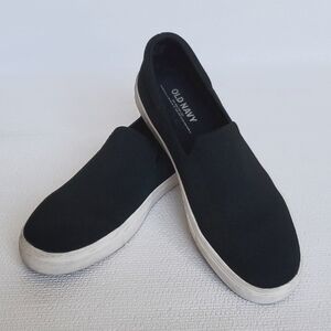 Old Navy Go Recycled Black Slip On Sneakers